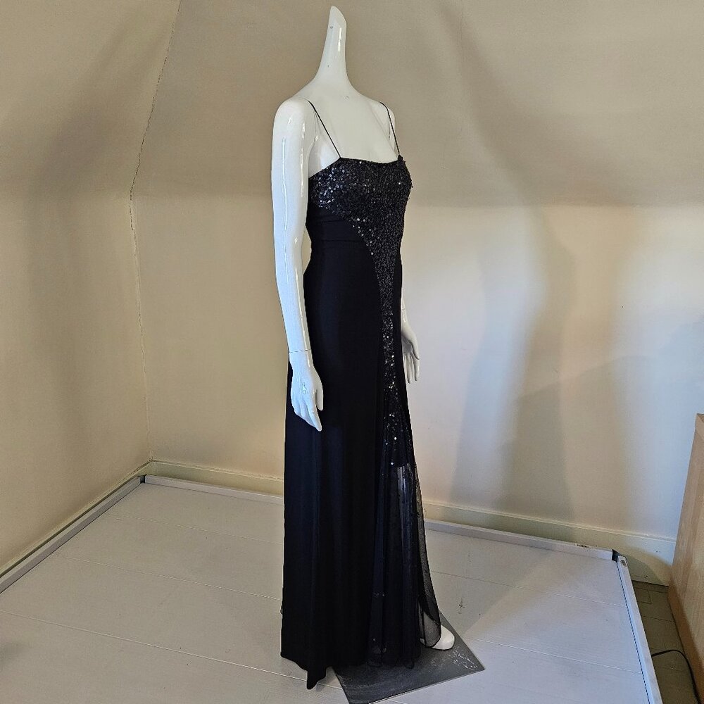 Marc Bouwer Glamit Black sequined evening gown Size 6